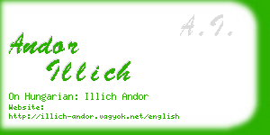 andor illich business card